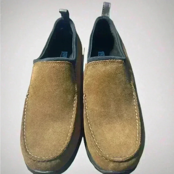 Lands' End Womens ShoesAll Weather Suede Brown Slip On Moc Shoes Size 10B - Picture 1 of 4